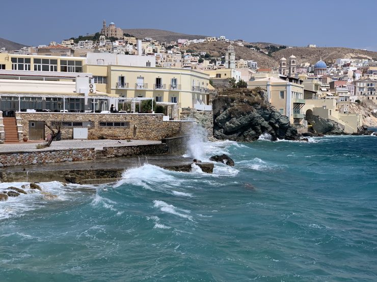 Waves in Ermoupoli Syros