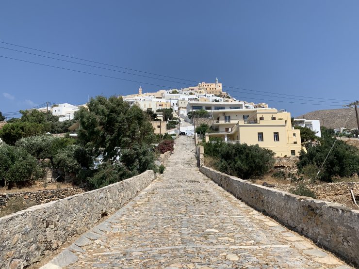 Steps to Syros Ano church