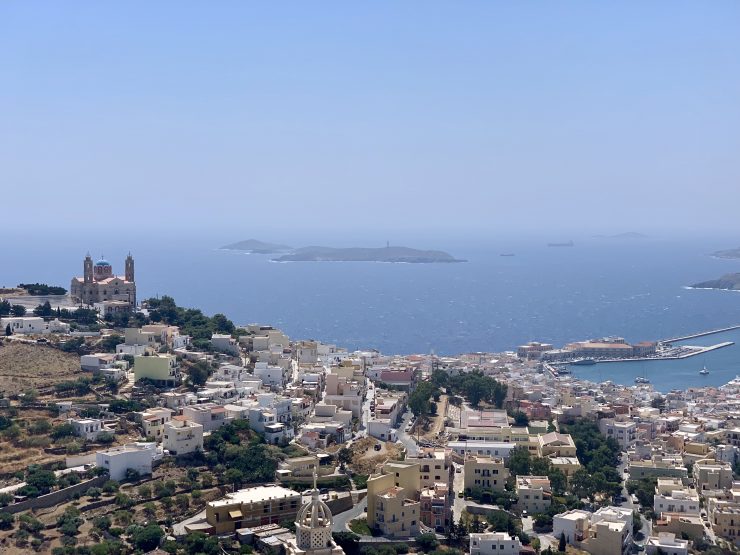 View of bay Ermoupoli Syros