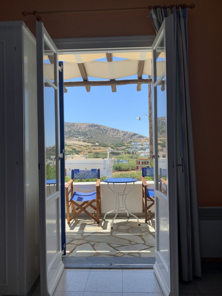 Hotel balcony Galissas Syros